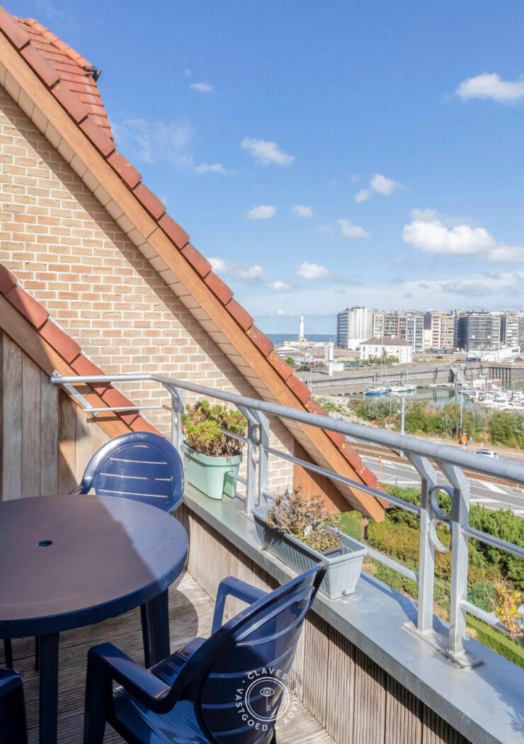 Ruim duplex-appartement met twee terrassen en garagebox aan de jachthaven van Blankenberge