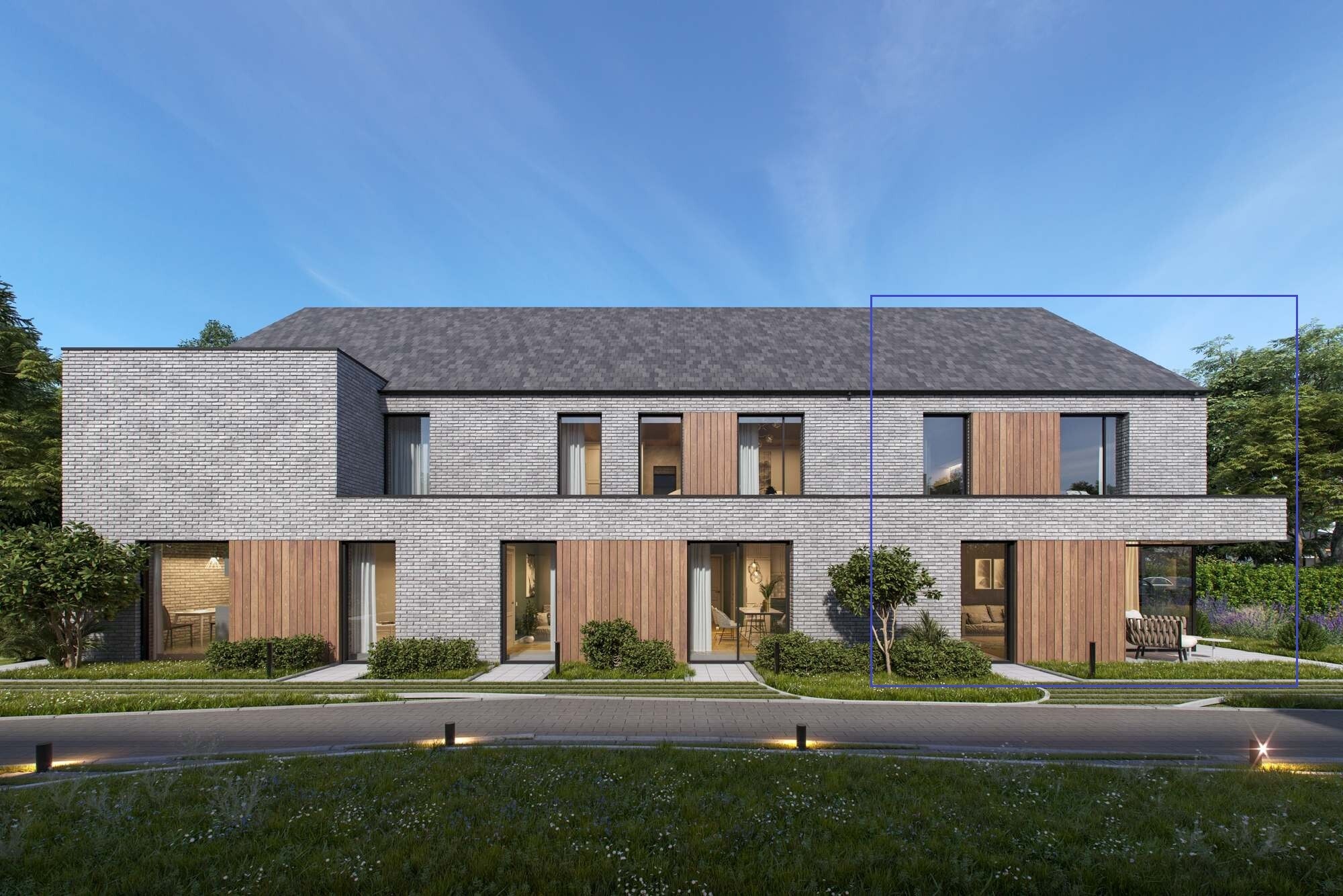 Moderne en energiezuinige nieuwbouwwoning aan de rand van de stad