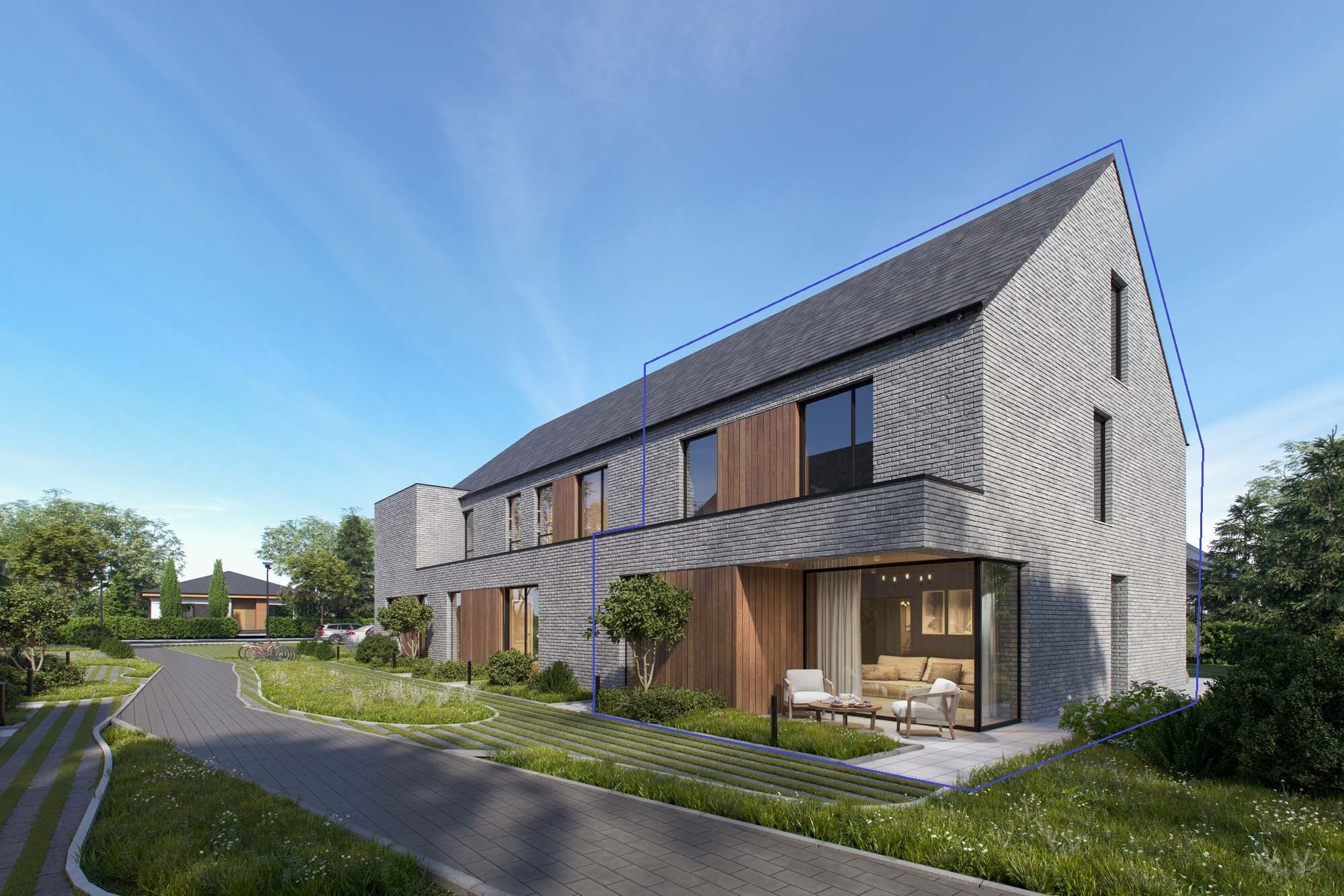 Moderne en energiezuinige nieuwbouwwoning aan de rand van de stad