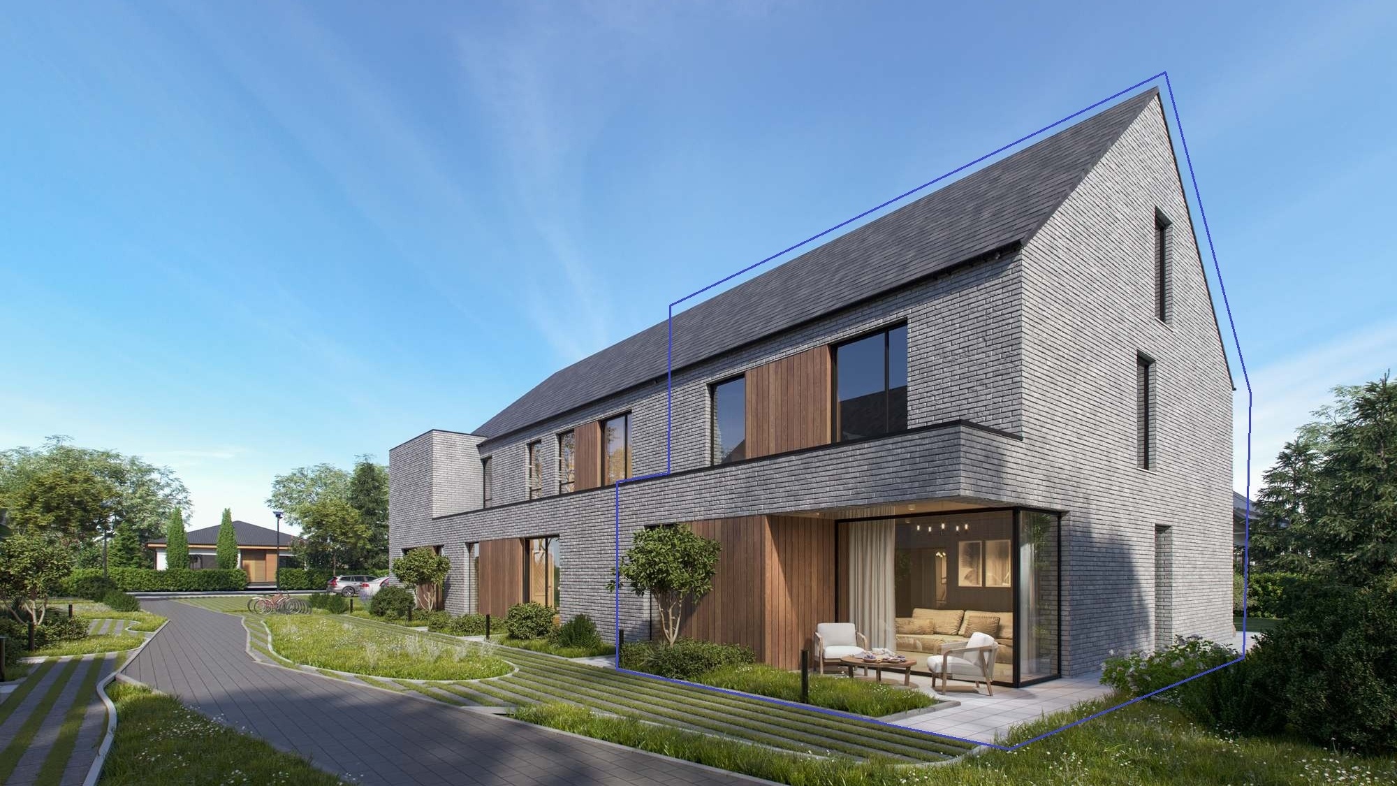 Moderne en energiezuinige nieuwbouwwoning aan de rand van de stad