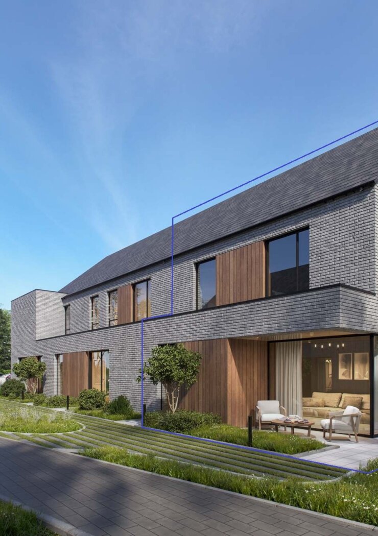 Moderne en energiezuinige nieuwbouwwoning aan de rand van de stad
