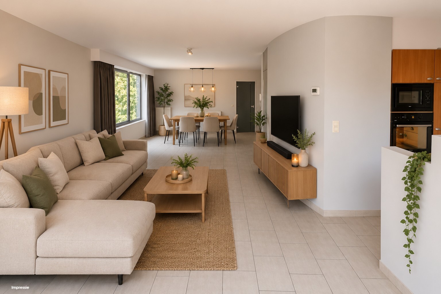 Ruim appartement met drie slaapkamers en zonnig terras